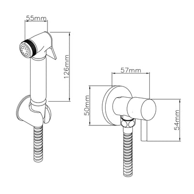 Douche Spray Kit With Manual Valve