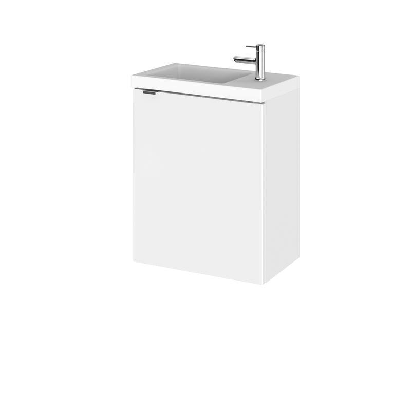 Hudson Reed Fusion Wall Hung Slimline 400mm Vanity Unit & Basin - White Gloss