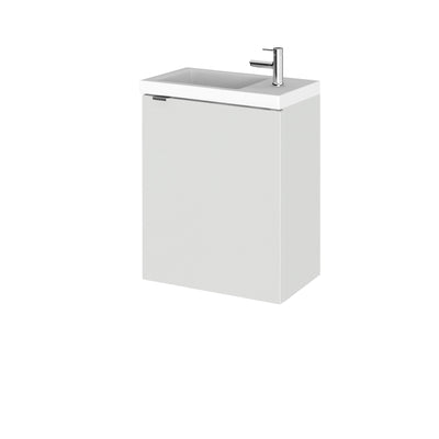 Hudson Reed Fusion Wall Hung Slimline 400mm Vanity Unit & Basin - Grey Mist Gloss