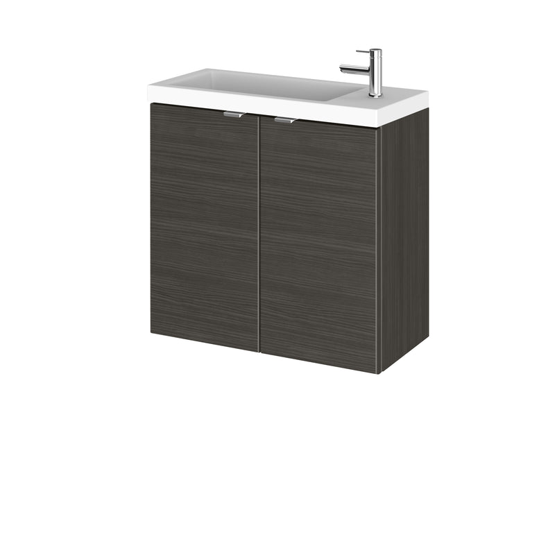 Hudson Reed Fusion Wall Hung Slimline 600mm Vanity Unit & Basin - Hacienda Black