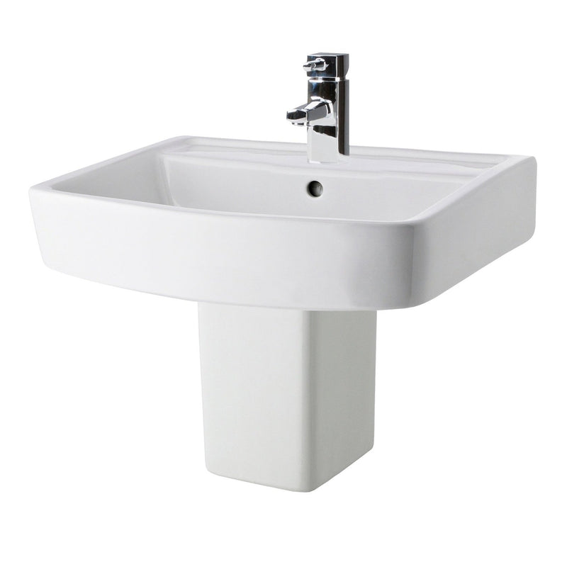 Nuie Bliss 520 x 420mm Basin & Semi Pedestal