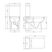 Hudson Reed Arlo Close Coupled Flush To Wall Toilet & Soft Close Seat