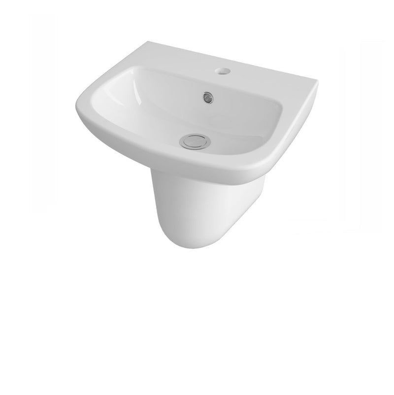 Nuie Ambrose 450 x 350mm Basin & Semi Pedestal