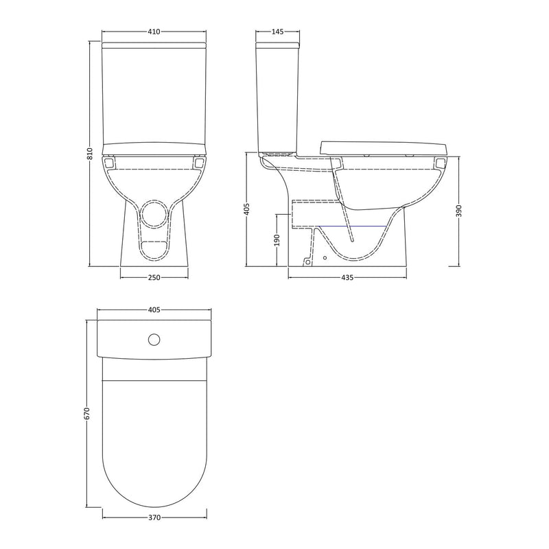 Howden Close Coupled Toilet & Soft Close Seat