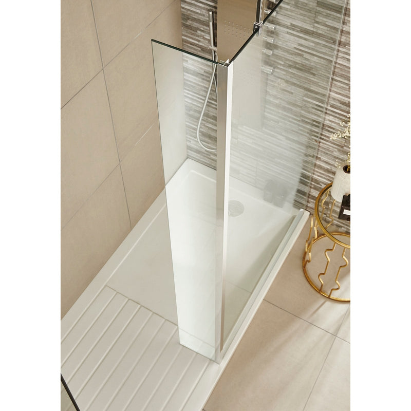 Vista 8mm Wetroom Shower Screen With Fixed Return