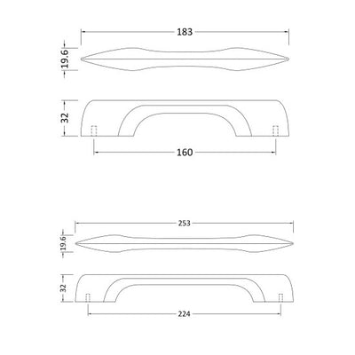 D Bar Furniture Handle - Matt Black