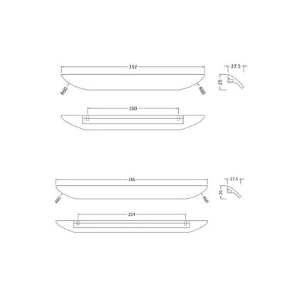 Finger Pull Furniture Handle - Matt Black