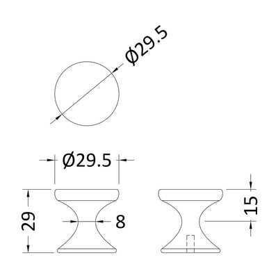Nuie Knob Handle - Brushed Brass