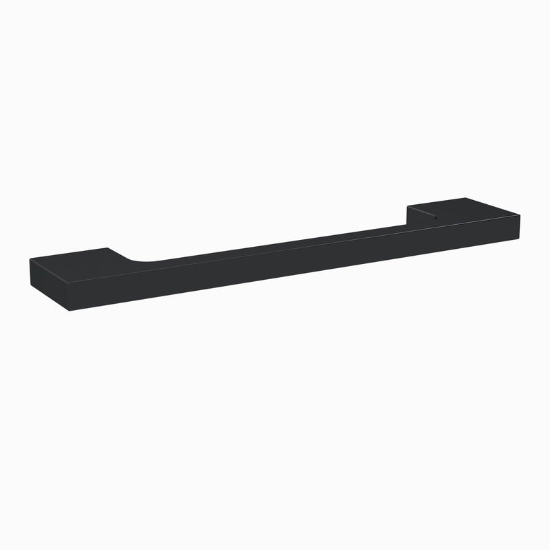 Nuie Slimline D Handle Matt Black - 128mm Centres