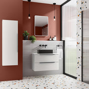 Hudson Reed Fluted Vanity Unit In Satin White