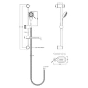 Layla Slide Rail Shower Kit