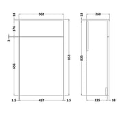 Cape 500mm Toilet Unit - Gloss Grey