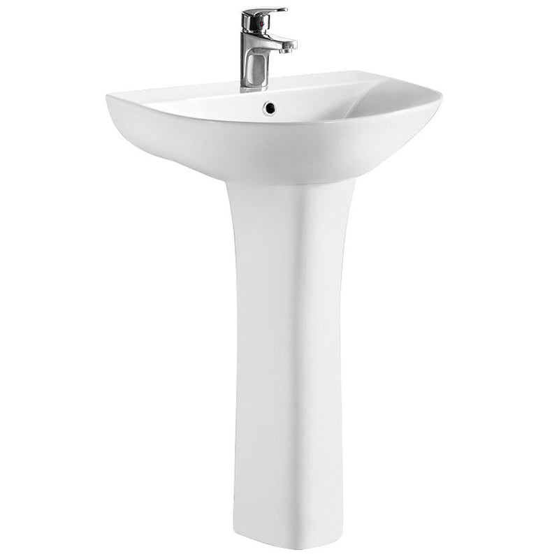 Nuie Freya 550 x 460mm Basin & Pedestal