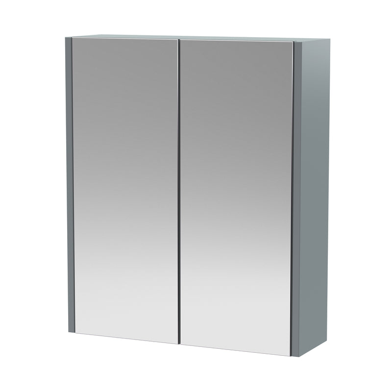 Hudson Reed Juno 600mm Mirror Cabinet - Matt Coastal Grey