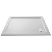 Nuie Slip Resistant Rectangular Matt White Stone Resin Shower Tray - 1000 x 700mm