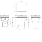 Como Rimless Back To Wall Toilet & Soft Close Seat