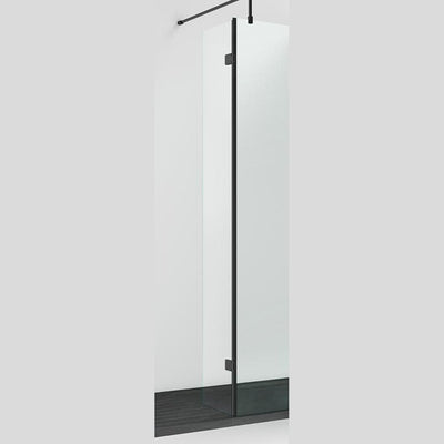 Nuie Wetroom Screen 300mm Hinged Return For Wetroom Screen (1850mm High) - Satin Black