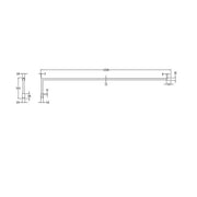 Nuie Wetroom Screen Support Arm Bar - Chrome