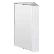 Nuie Mayford Cloakroom 459 x 295mm Corner Mirror Cabinet With 1 Door - White Gloss