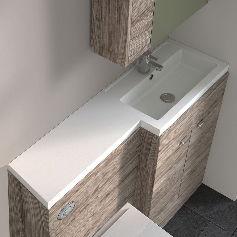 Hudson Reed Fusion 1100mm Floorstanding Combination Unit With L Shaped Basin
