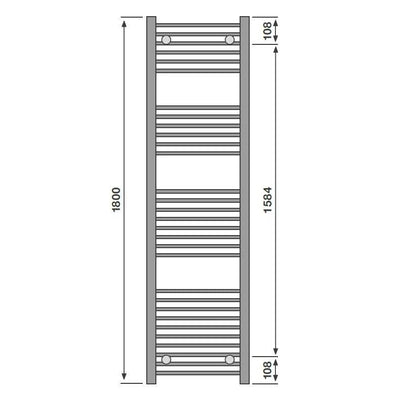 Como Anthracite Dual Fuel Heated Towel Radiator