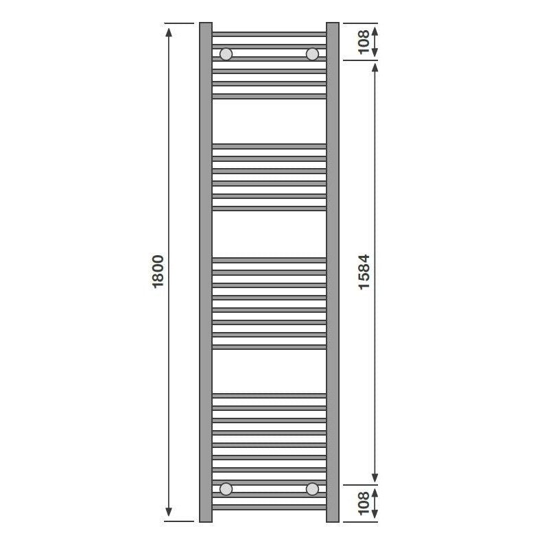 Como Anthracite Dual Fuel Heated Towel Radiator