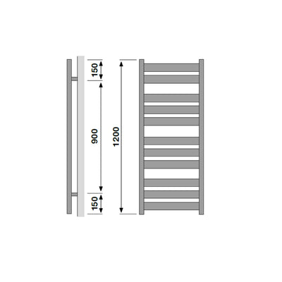 Moby White Heated Towel Radiator