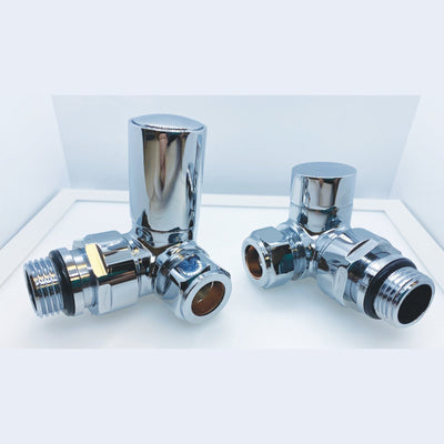 Chrome Corner Manual Radiator Valve Pack