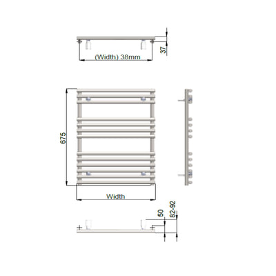 Lana Quartz Beige Heated Towel Radiator