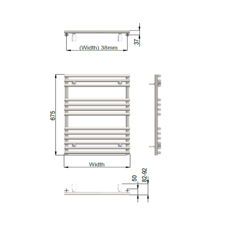 Lana Quartz Beige Heated Towel Radiator
