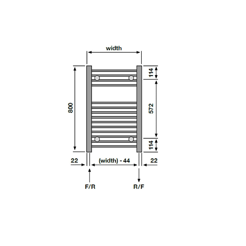 Layla Curved White Dual Fuel Heated Towel Radiator