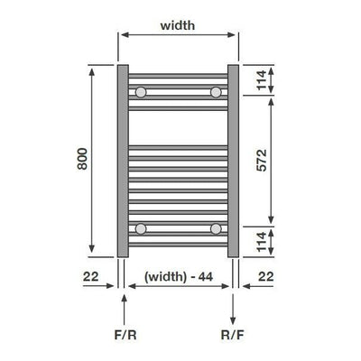 Como Anthracite Dual Fuel Heated Towel Radiator