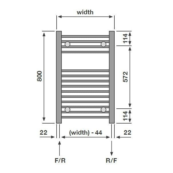 Como Anthracite Dual Fuel Heated Towel Radiator