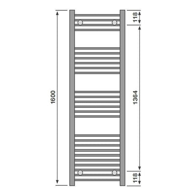 Como Anthracite Dual Fuel Heated Towel Radiator