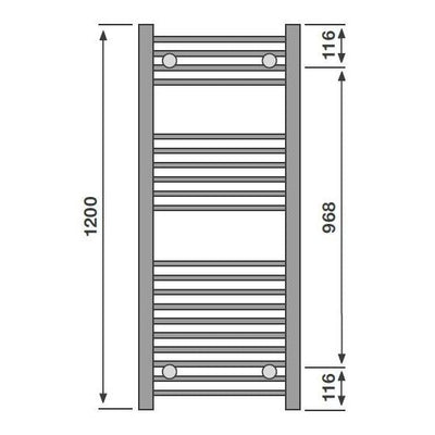 Como Anthracite Dual Fuel Heated Towel Radiator