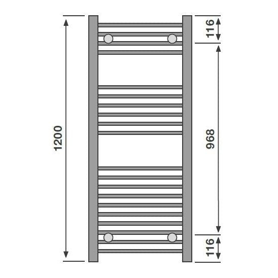 Como Anthracite Dual Fuel Heated Towel Radiator