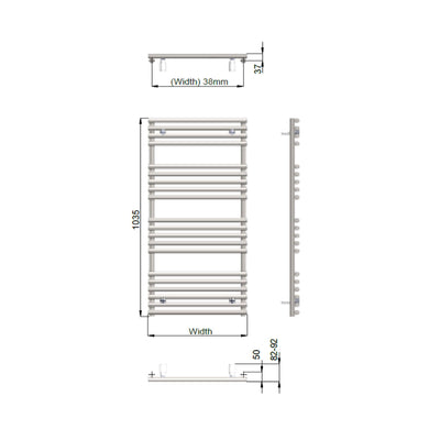 Lana Quartz Beige Heated Towel Radiator