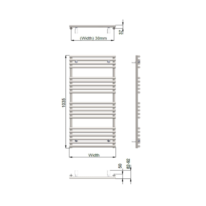 Lana Quartz Beige Heated Towel Radiator