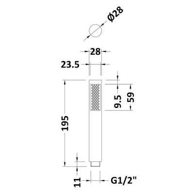 Lana Round Stainless Steel Shower Handset
