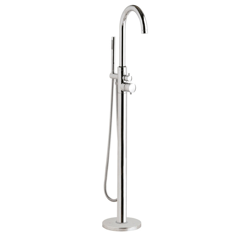Hudson Reed Tec Cross Thermostatic Single Lever Floor Standing Bath Shower Mixer - Chrome