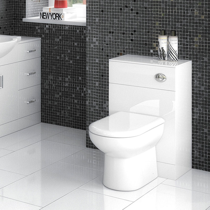 Nuie Mayford 600 x 330mm WC Unit (Without Cistern) - Gloss White