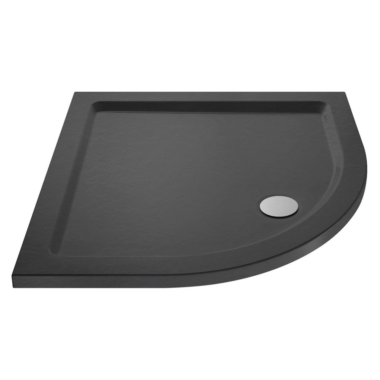 Slate Effect Stone Resin Quadrant Shower Tray & Waste 800 x 800mm