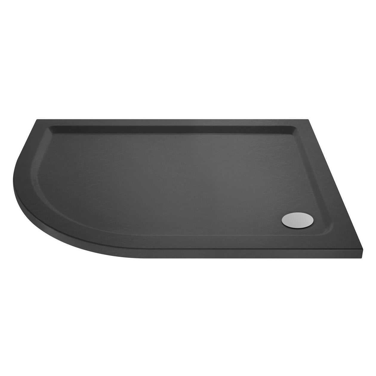Slate Effect Stone Resin Offset Quadrant Shower Tray & Waste 1200 x 900mm Left Hand
