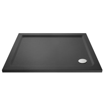 Slate Effect Stone Resin Rectangular Shower Tray & Waste 1200 x 900mm