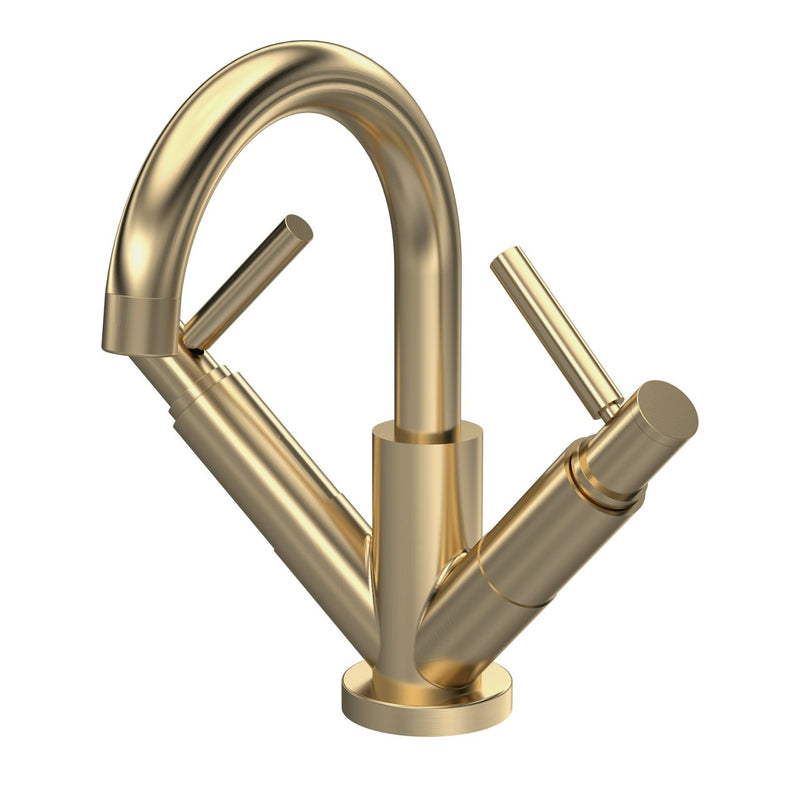 Hudson Reed Tec Lever Mono Basin Mixer With Waste - Brushed Brass