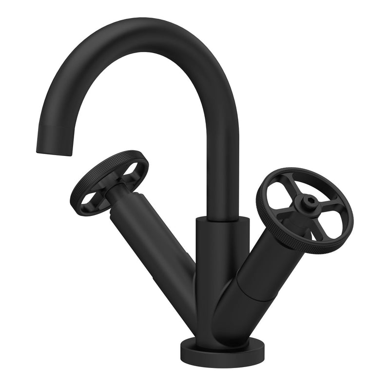 Hudson Reed Revolution Mono Basin Mixer With Waste - Matt Black