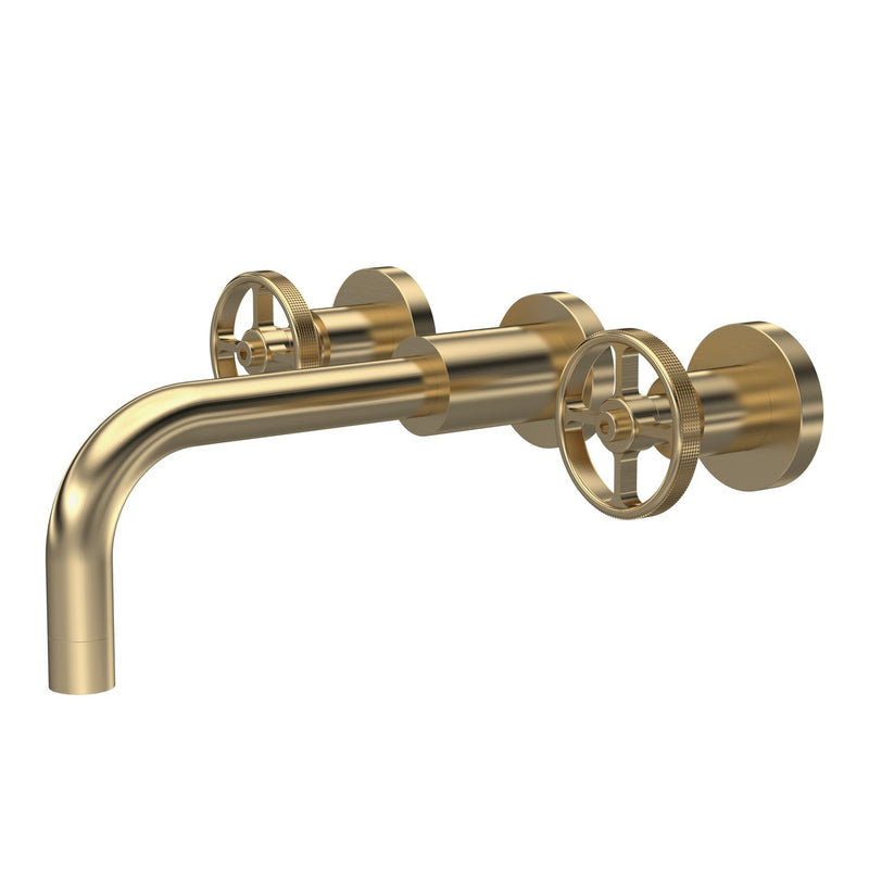 Hudson Reed Revolution Wall Mounted Basin Mixer - Brushed Brass