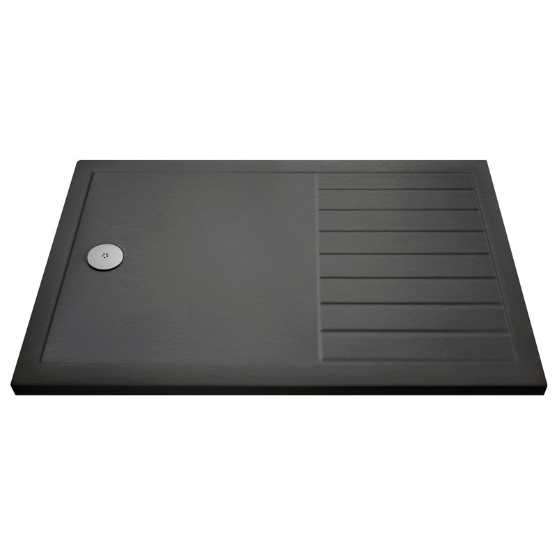 Slate Effect Walk In Shower Tray & Waste 1400 x 800mm