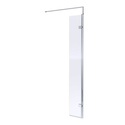 Nuie 8mm 300mm Hinged Return For Wetroom Screen (1850mm High) - Chrome