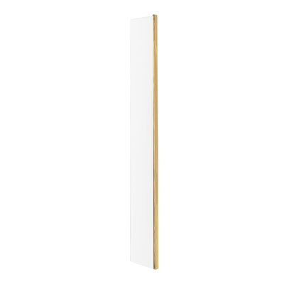 Nuie Wetroom Screen 215mm Fixed Return For Wetroom Screen (1850mm High) - Brushed Brass